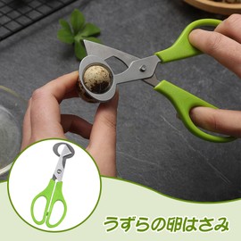 Liroyal Quail Cutter, Egg Splitter, Stainless Steel Egg Cutter, Quail Egg Cutter, For Cutting Shells, Perfect Egg Cutter, Convenient Accessory for Kitchen, Egg Cutter, Green