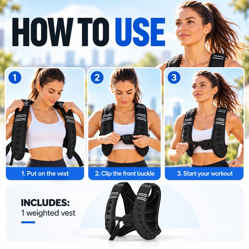 12 lb Weighted Vest for Walking & Strength Training –