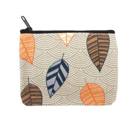 Mini-Münztasche, 14 x 10 cm, tropisch, Herbstblätter, Kaktus, Elefant, böhmisch, Kosmetik, Schmuck, Geldbeutel, Zubehör, Organizer, Reisen, Geschenk, Alltag, gemischt, Herbstblätter