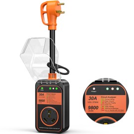 MILLIONHOME RV Surge Protector 30 Amp Waterproof, 9800 Joules Upgraded RV Power Surge Guard with Safety Certification, RV Adapter Plug for Camper, Circuit Analyzer for Travel Trailers