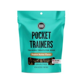 BIXBI Pocket Trainers, Peanut Butter - Training Treats for Dogs - Low Calorie All Natural Grain Free Dog Treats
