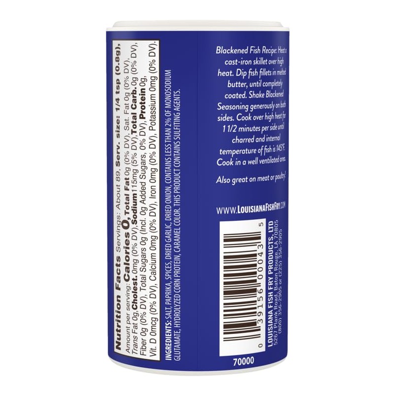 Louisiana Cajun Blackened Seasoning (2.5 oz Shakers) 2 Pack