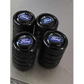 Ford 4x Black Ford Tire Valve Stem Caps For Truck Car Universal Fitting Free Shipping
