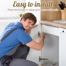 Mikqky Pack of 4 Cabinet Hinges Vintage, Antique Decorative Hasp, Antique Shed Door Hinges, Furniture Hinges, T-Strap Hinges, Suitable for Furniture, Doors, Cabinets (4.45 x 2.72 Inches)