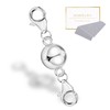 ALEXCRAFT Magnetic Necklace Clasps and Closures, 925 Sterling Silver Magnetic