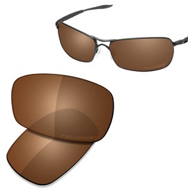 Saucer Premium Replacement Lenses & Rubber Kits for Oakley Crosshair 2.0 OO4044 Sunglasses High Defense - Amber Brown Polarized