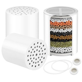 Can-Meageren 3-pack 20 stages Shower Filter Compatible for Aquabliss SF100/SF220 Showerhead Filter, And Compatible with AquaHomeGroup Replacement Filter Hard Water, Universal Shower Filter