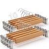 MXCOCO 10Pcs Perchas para Pantalones con Clip, Clip Pantalones Antideslizantes