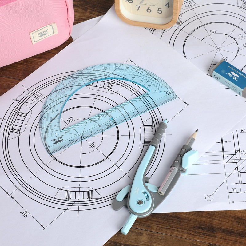 Mr. Pen- Compass and Protractor Set, Math Compass for Geometry