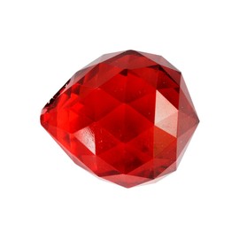 fengshuisale 40mm Crystal Ball Prisms for Chandelier, Ceiling Light, Christmas Tree, Window Display, Wedding Display, Curtains W Red String Bracelet (Red)