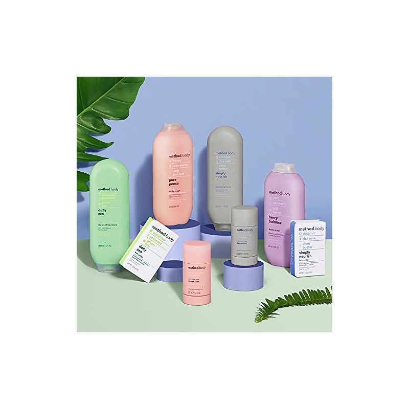 Method Daily Lotion, Simply Nourish, Plant-Based Moisturizer for 24 Hours