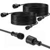 ZYAN 13FT(2x6.5FT) Solar Landscape Lights Extension Cable, Suitable for ZYAN
