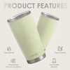 SANDJEST Green Tumbler 20oz Stainless Steel Double Wall Vacuum Insulated,