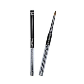 Legacy Nails Professional Silver Kolinsky Nail Brush 3D #4 - Perfect for Creating Miniature 3D and Nail Art Details