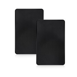 yuntop 2 Pack Car Dashboard Anti-Slip Rubber Pad, Car Dashboard Non Slip Mat, Black Grid Anti Slip Sticky Pad for Cell Phone, Sunglasses, Keys Electronic Devices (7.5""x 4.7"")