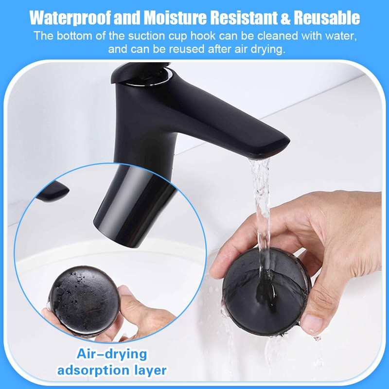 skytowards Pack of 2 Suction Cup Hooks, Suction Hooks with