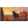 YISUMEI Microfibre Beach Towel Printed with Black Bear, Soft, Lightweight,