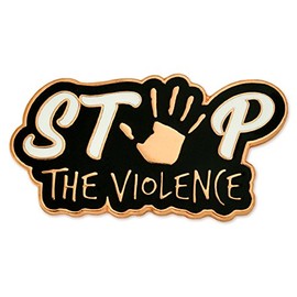 PinMart Stop The Violence Awareness Enamel Lapel Pin