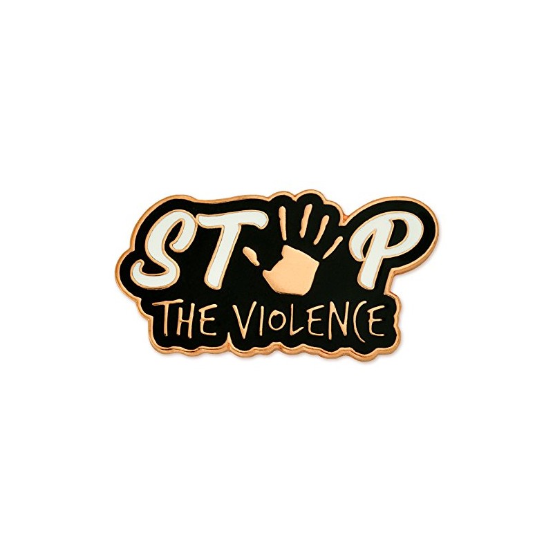 PinMart Stop The Violence Awareness Enamel Lapel Pin