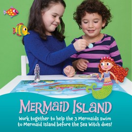 Peaceable Kingdom Mermaid Island Award Winning Cooperative Board Game for 2 to 6 Kids Ages 5+