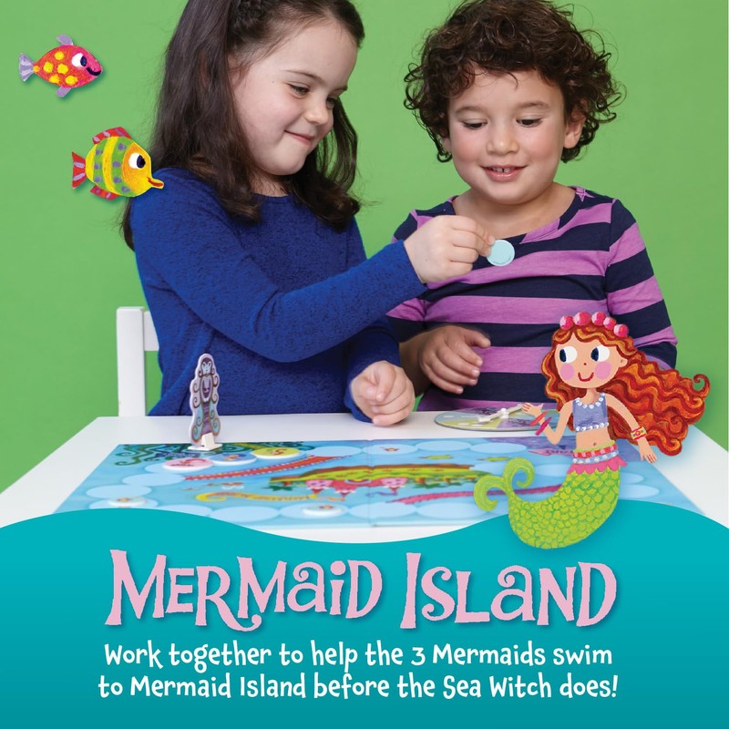 Peaceable Kingdom Mermaid Island Award Winning Cooperative Board Game for