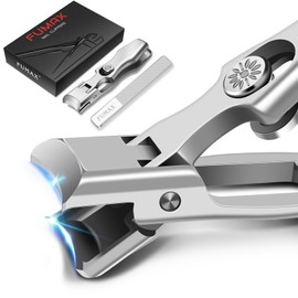 German Nail Clippers for Men with Catcher, Large Wide Opening Toenail Clippers for Seniors Thick Toenails, Heavy Duty Sharp Stainless Steel Toe Nail Clippers with Long Handle Gifts for Men Women