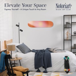 Notoriart Moody Abstracts Acrylic Wall Art Die-Cut Easy-to-Hang, 1 Panel 8" x 32", Citric Eclipse Skateboard
