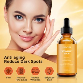 +1HEROLABS Vitamin C Face Serum With Hyaluronic Acid - Anti Aging Serum - Reduce Dark Spots, Professional Grade Treatment For Face & Eyes,Dark Spots,Wrinkles,Acne,For Men & Women