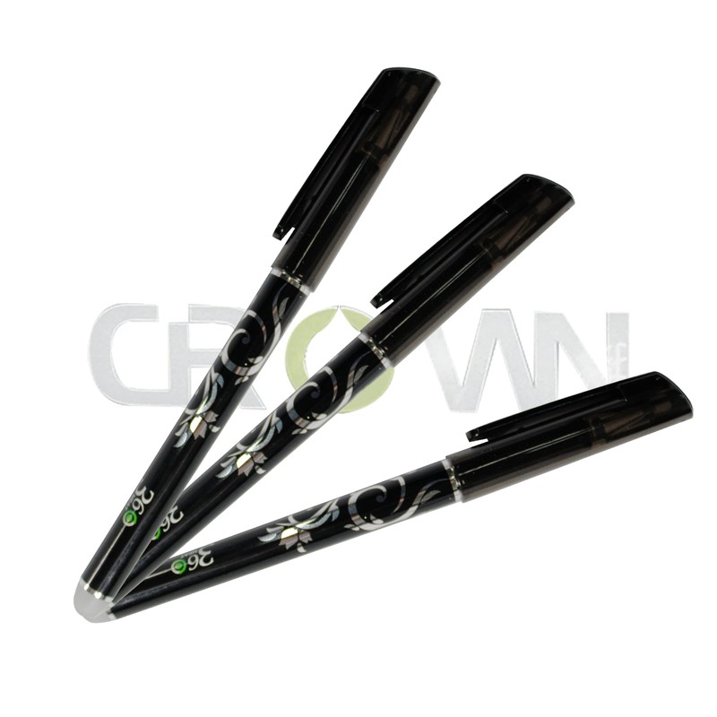 12 Bolígrafos, Plumas borrables, Tinta de gel Negra con goma
