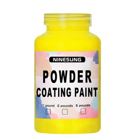 ninesung Powder Coating Paint | Powder Coat for Metal Surfaces | Car Paint | Building Materials | Powder Paint for Steel Structures, Factories, Buildings, Playgrounds, Gardens (Lemon Yellow, 16 oz)