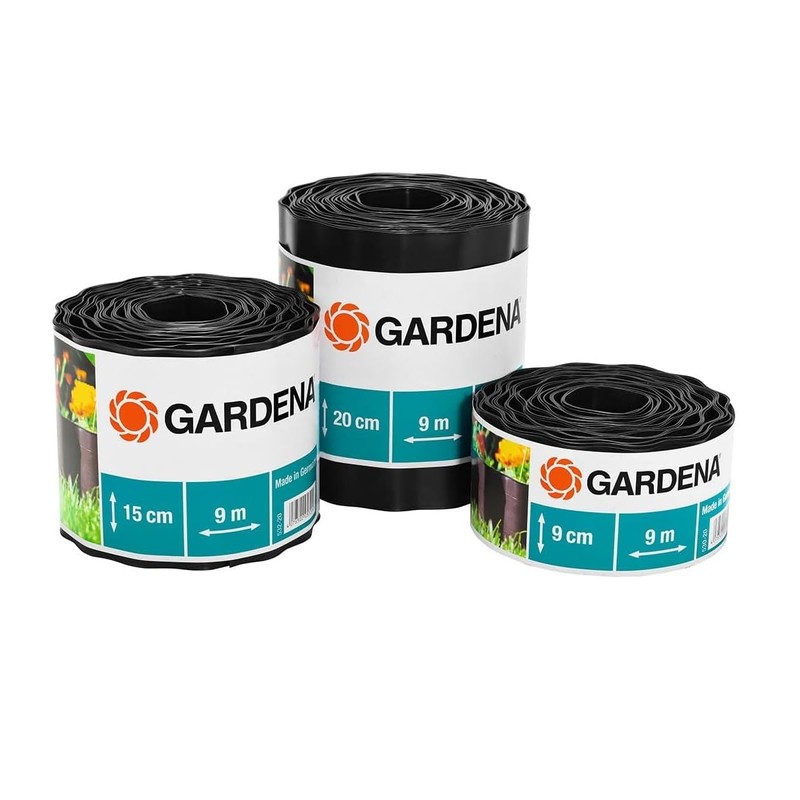 GARDENA 530-20 Flowerbed Edging Fence, Brown, 3.5 inches (9 cm)