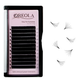 Oreola Self-Fanning Eyelash Accessories, Soft Volume Eyelash Extension, Matte Black 2D-20D Fast Blooming Flower Eyelashes, Automatic Blooming Classic Eyelashes (0.07D 11 mm)