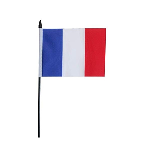 France Small Hand Waving Flag 6" x 4" Inch FlagSuperstore©