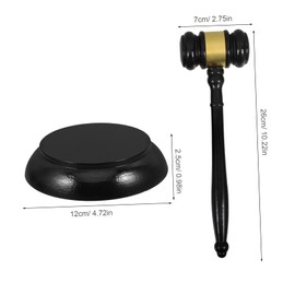 TEHAUX Wooden Auction Hammer Fine Workmanship Loud Sound Comfortable to Hold Auction Tool