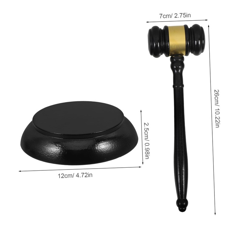 TEHAUX Wooden Auction Hammer Fine Workmanship Loud Sound Comfortable to