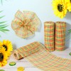 3 Rolls Fall Poly Burlap Mesh 10 Inches Plaid Check