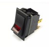 Carling Lighted Rocker Switch, RED JEWEL, SPST ON/OFF 24v Lamp,