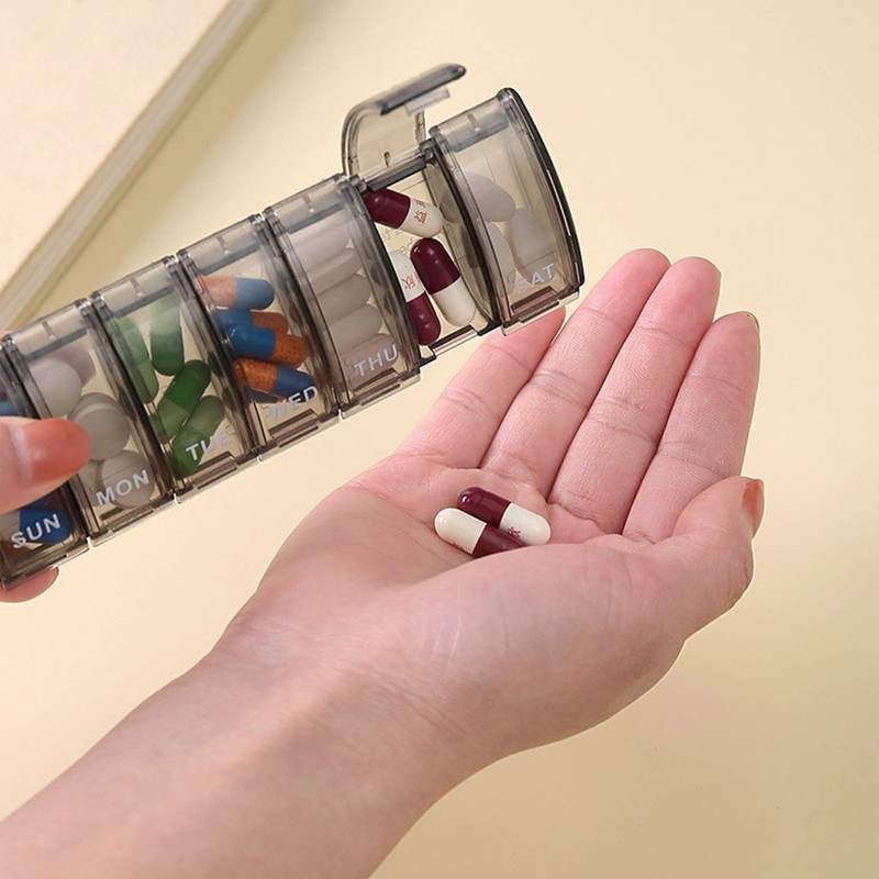 Jaimela Pill Box 7 Days, Medication Box, Weekly Pill Box
