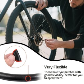 Nevoluxer 48 Piece Bicycle Repair Kit (25 mm) - Premium Repair Kit for Bicycle Inner Tube and Tyres, with Rubber Patches (Round), for All Bike Types