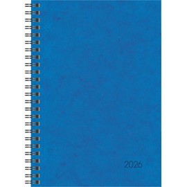 BRUNNEN Book Calendar Model 796 2026 | A5, Cardboard, Blue