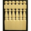 Melody Jane Dollhouse 6 Natural Wood Turned Newel Posts Miniature
