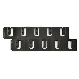 Set of 10 Square Interlocking Nail Tip Stands (Black)