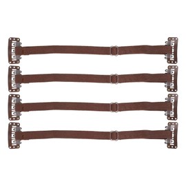 4Pcs Facelift Bands with Clips, Adjustable Elastic Instant Face Lift Band, Invisible Hairpin Face Stretching Lifting Strap, Face Slimming Band, Wrinkles Remove Belt for Face Shaping(Brown)