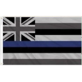 3X5 HAWAII THIN BLUE LINE POLICE LIVES MATTER 100D 3x5 Woven Poly Nylon Flag