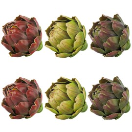 6 piezas de alcachofa artificial grande y colorido, alcachofas artificiales para bodas, fiestas, hogar, cocina, decoración de mesa