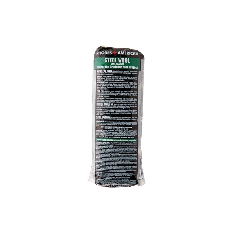 #2 Homax 106605-06 Rhodes American Steel Wool Pad Medium Course