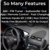 HZEX Car Stereo with Bluetooth, Media Player Subwoofer Outputs, Single