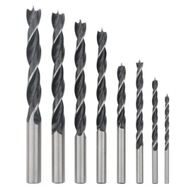 Pxyelec 8 Piece Wood Drill Bit Set, 3-10mm Twist Drill Bit for Soft, Hard, Veneered and Laminated Wood