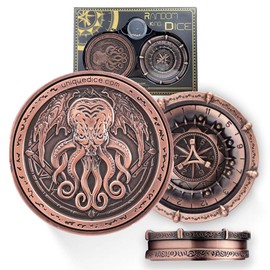 Random King Dice Spinner Dice Cthulhu Metal DND Dice Set 7-in-2 Dual-Spin Wheels Dice Set Unique Dice Pocket D20 Fidget Dice for Dungeons and Dragons DND Gifts- Dice King