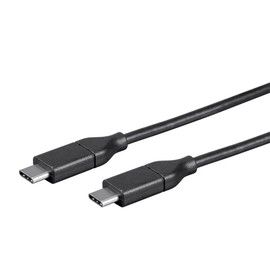 Monoprice Essentials USB-C to USB-C 2.0 Cable - 480Mbps, 5A, 26AWG, 4m (13.1 ft) Black